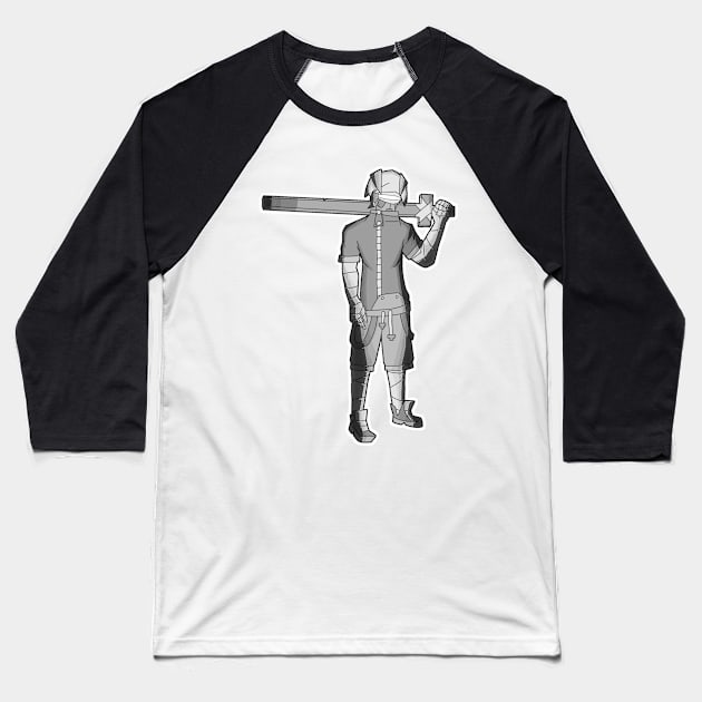 Cool swordsman Baseball T-Shirt by Atzon